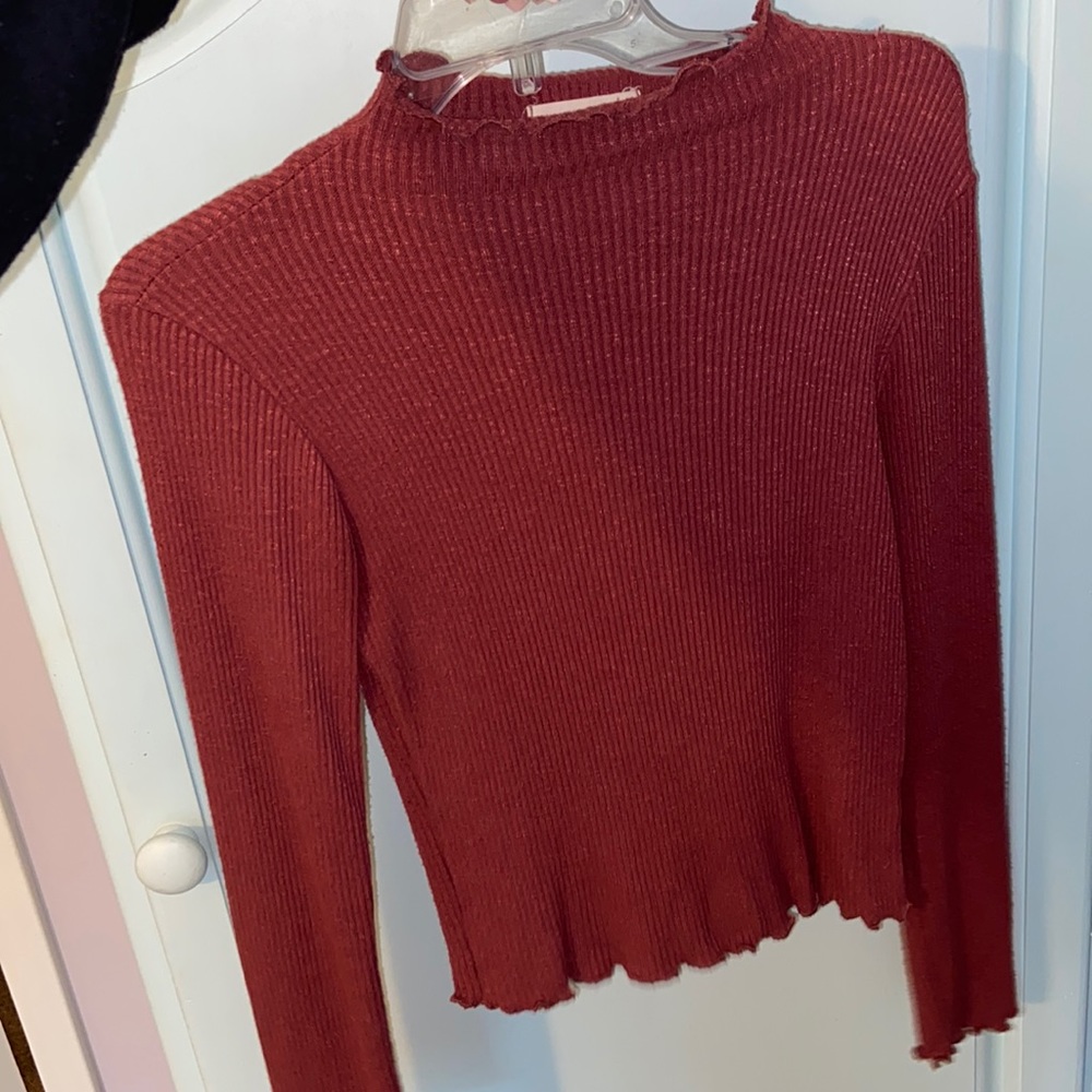 American Threads faux turtleneck long sleeve